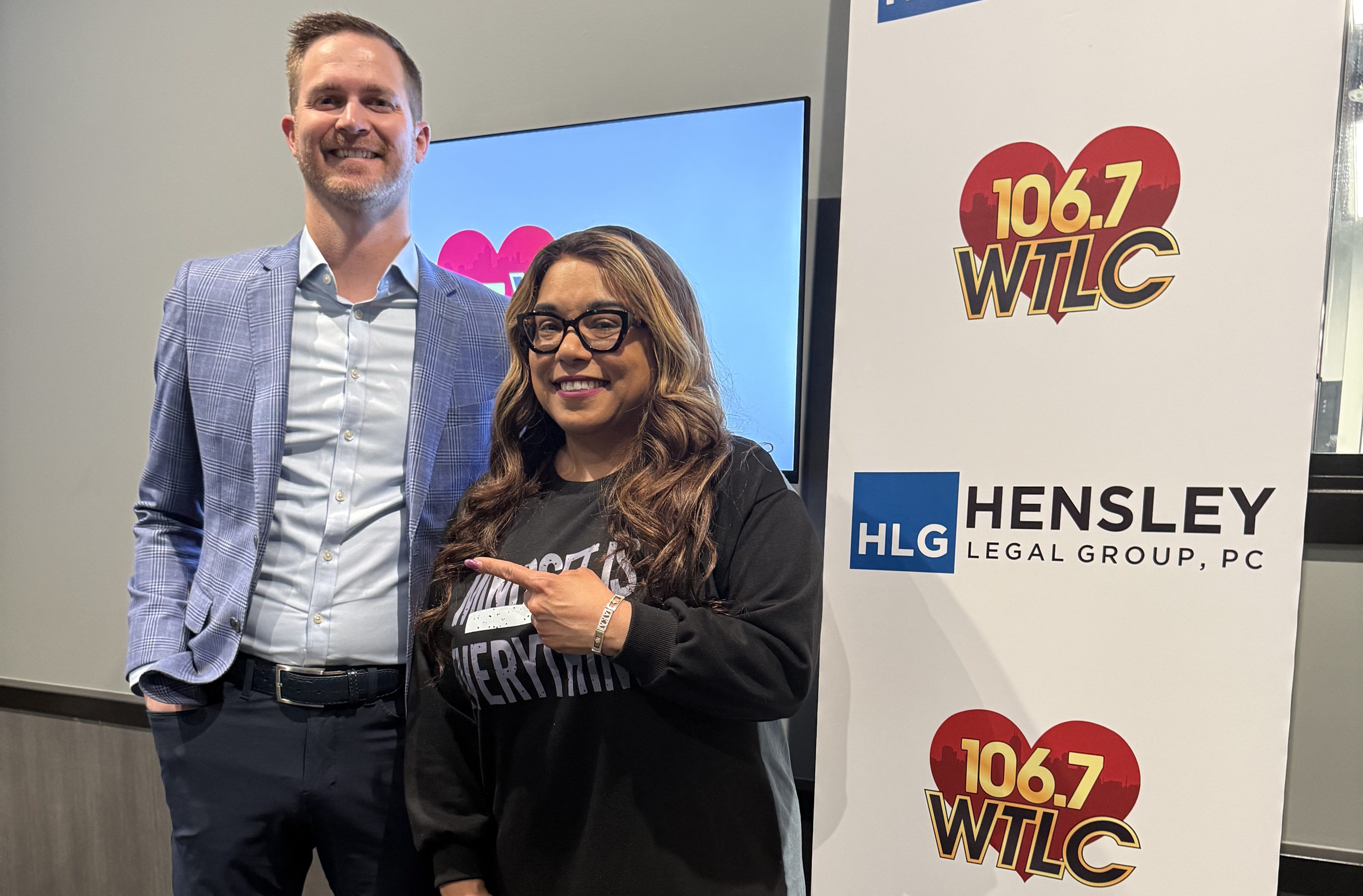 Mithc with Hensley legal group in the WTLC Studio