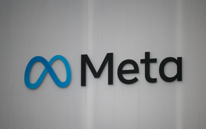 Meta logo on a white background