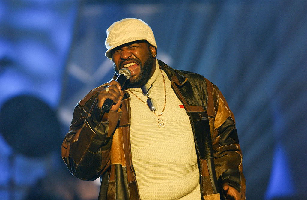 Gerald Levert performs during rehearsals for the 2003 BET