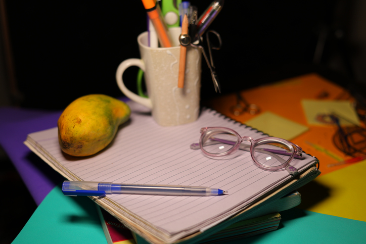 Educational Objects on Dark Background