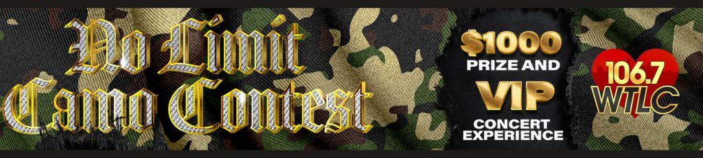 No Limit Casino Contest $1000 prize and VIP concert experience, 106.7 WTLC logo